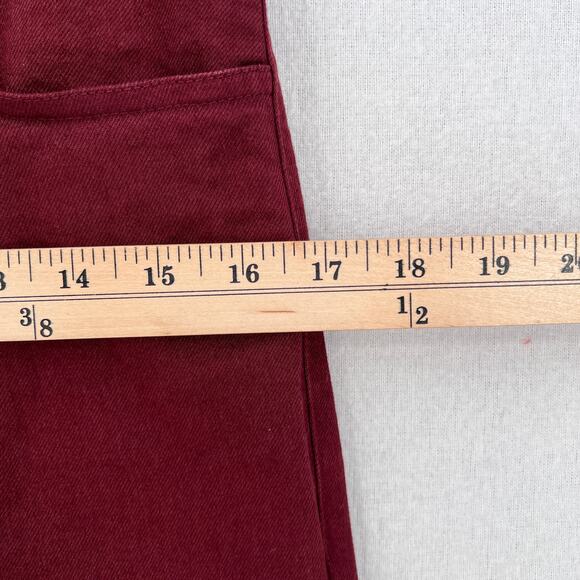 BASSIKE Straight Jeans Womens Small Burgundy Wine High Rise Slim Stretch - Picture 11 of 13